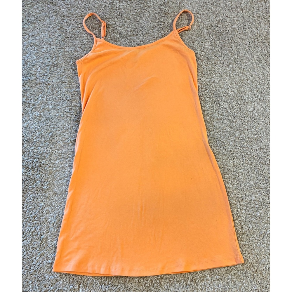Z SUPPLY Orange Ribbed Cami Dress Adjustable Straps Women's XS
